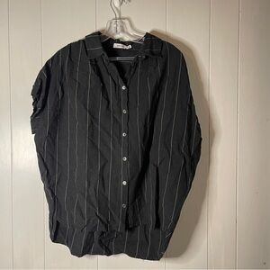 Mod Ref Black‎ and White Striped Shirt